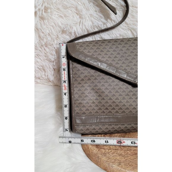 Vintage Liz Claiborn 80's Triangle Geometric Print Envelope Crossbody Handbag - Picture 4 of 10